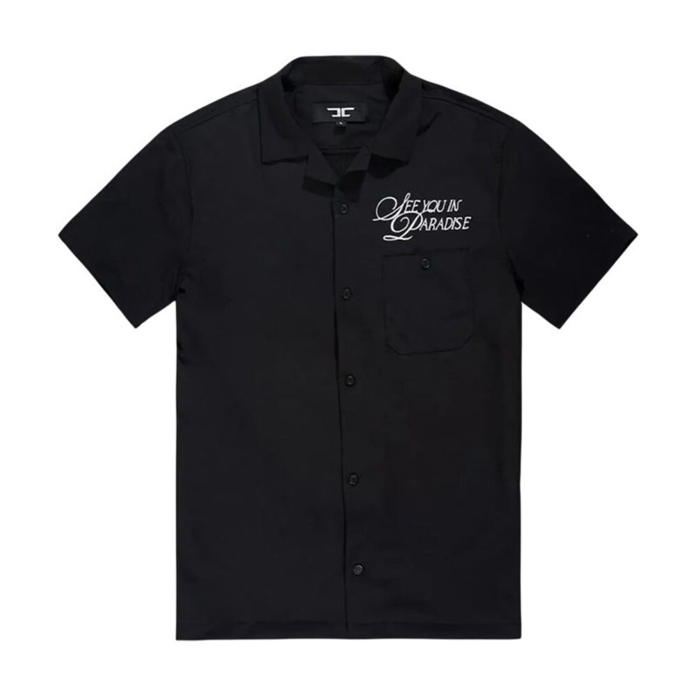 Jordan Craig Button Front Shirt Oakland Mechanic Mens Black 2080S